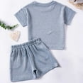 thumbnail image 4 of VNKIDY Toddler Boys Girls Short Sleeve Solid Color O-Neck Sweatshirt Pullover Tops Shorts Outfits Sets Boho, 4 of 8