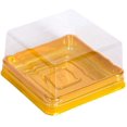 thumbnail image 2 of 50pcs Plastic Mini Cake Box Square Mooncake Dome Cake Boxes Golden Christmas Festival Wedding Birthday Packing Box (Large), 2 of 9