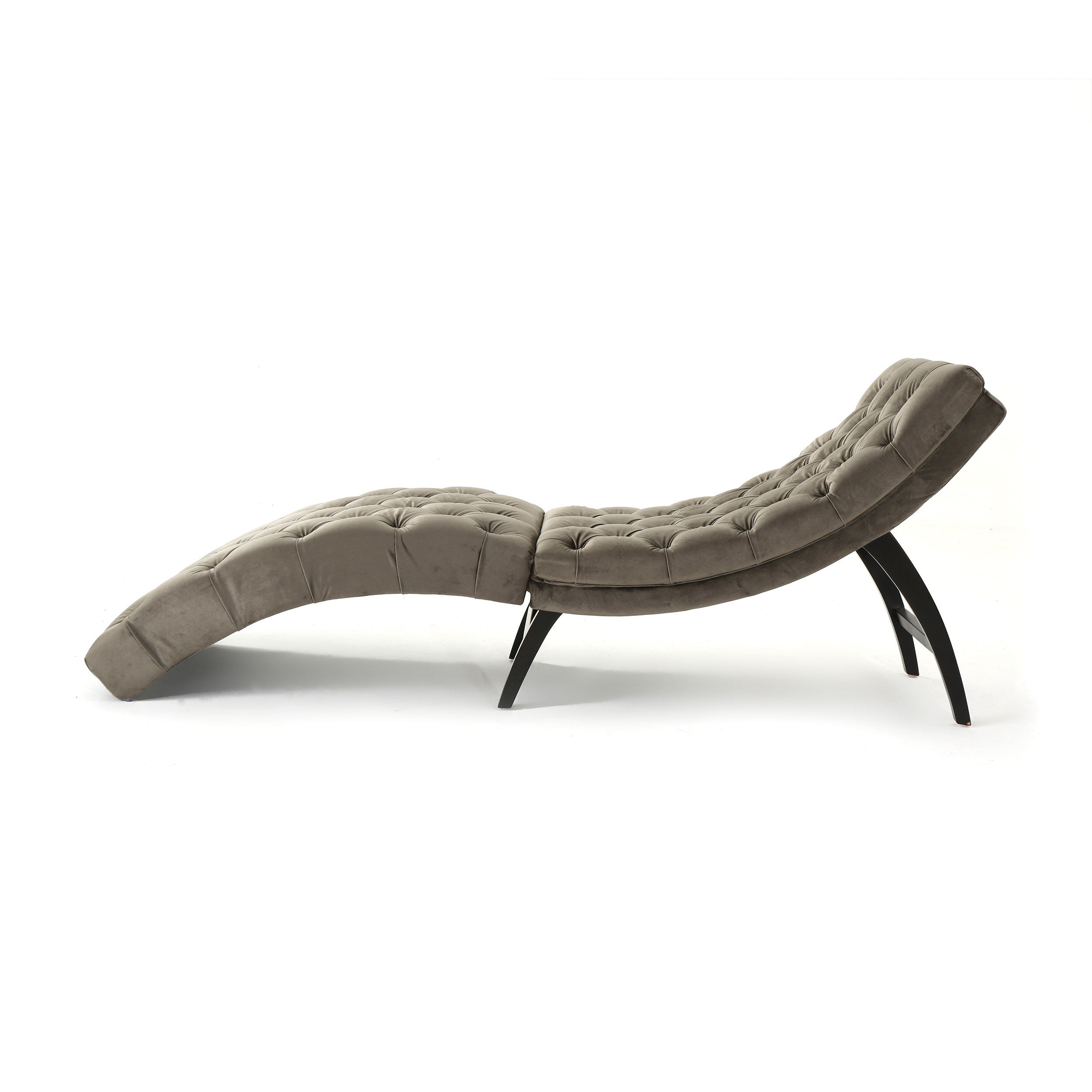 Garamond Traditional Indoor Tufted Velvet Chaise Lounge, Grey - image 5 of 9