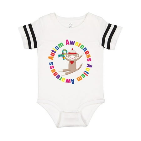 

Inktastic Autism Awareness Sock Monkey Gift Baby Boy or Baby Girl Bodysuit