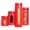 Red, variant on JS Gourmet - Set of 4 Stainless Steel Storage Containers, Silver