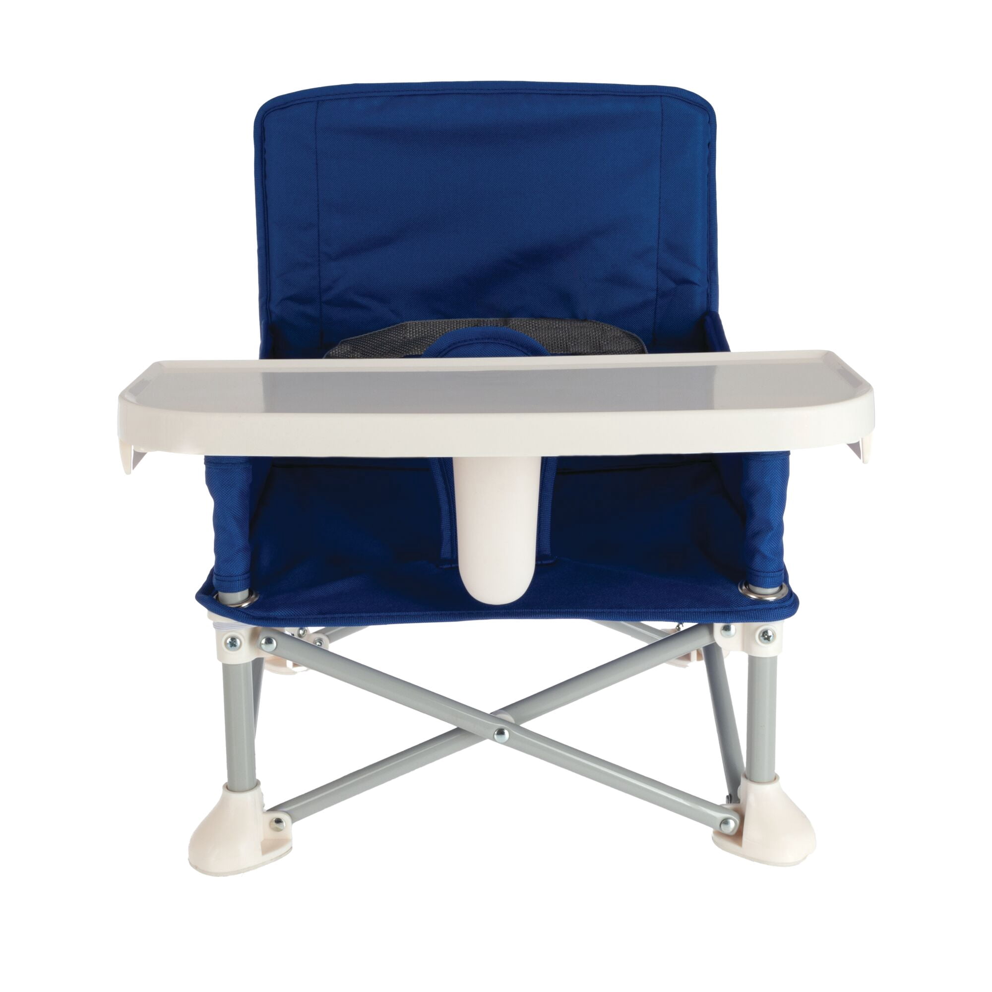 Nuby Pop-Up Portable Booster Seat with Removable Tray, Blue