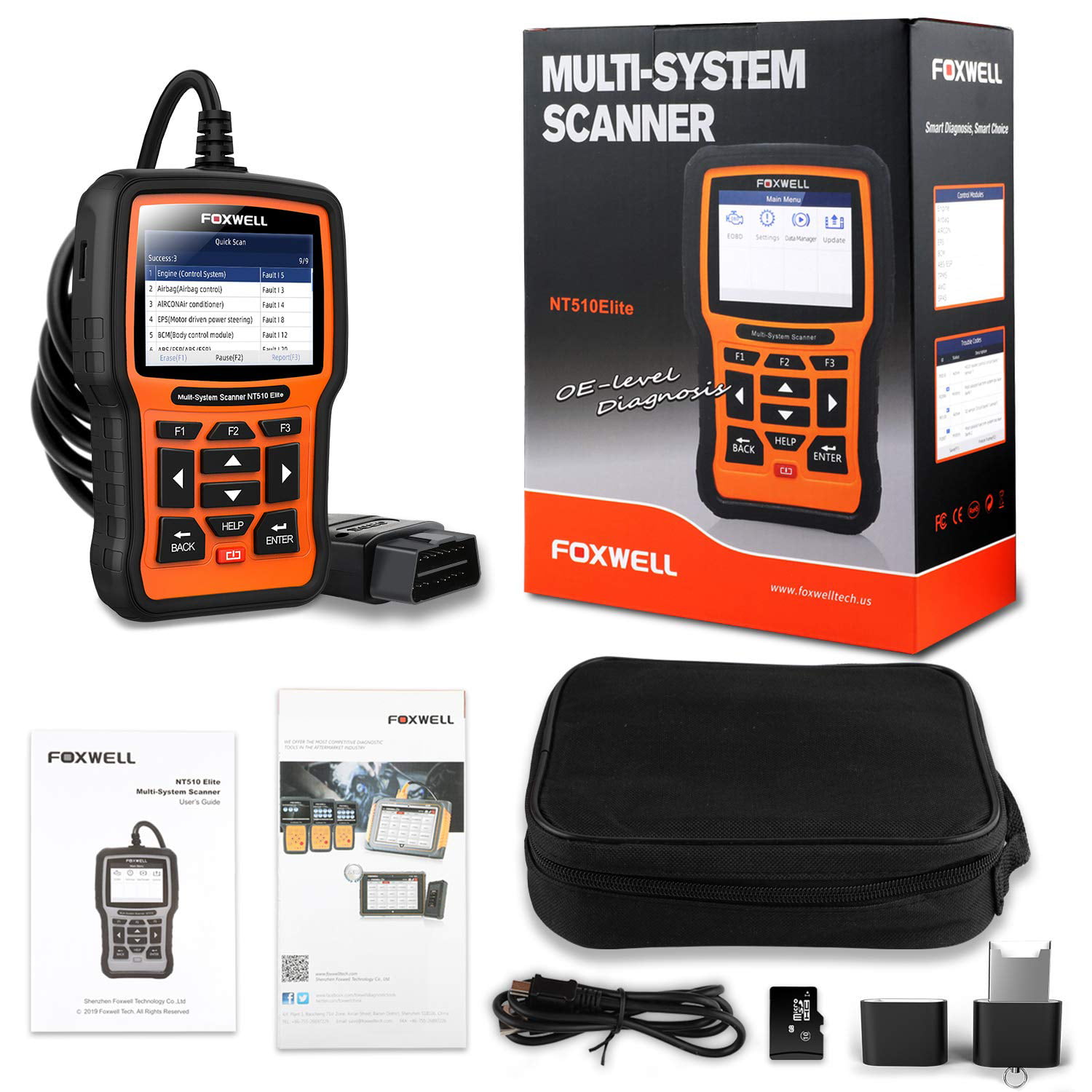 FOXWELL NT530 for CHEVROLET Camaro Multi-System OBD2 Diagnostic Scanner ABS SRS 
