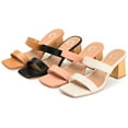 thumbnail image 5 of Journee Collection Womens Nolla Tru Comfort Foam Open Square Toe Block Heel Sandals, 5 of 6