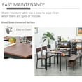 thumbnail image 6 of HOMCOM Industrial 4 Piece Dining Room Table Set with Bench Wooden Kitchen Table and Chairs w/ Storage Rack for Kitchen, Dinette, Black/Brown, 6 of 10