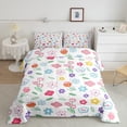 thumbnail image 2 of jejeloiu Kawaii Flowers Bedding Comforter Set,Watercolor Graffiti Floral Twin Comforter Sets,Cartoon Daisy Tulip Bedding Set For Girls Teens,Luxury Bedroom Decor Reversible,2 Pieces, 2 of 8