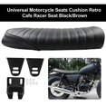 thumbnail image 5 of ZNNT Motorcycle Seat Anti-Slip Comfortable Seating Faux Leather Retro Motorcycle Cafe Racer Seat with Mounting Brackets for Honda CG125, 5 of 7
