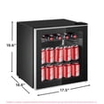 thumbnail image 6 of Frigidaire 70 Can Beverage Refrigerator, 1.6 Cu. ft. Glass Door Mini Fridge, Black EFMIS164, 6 of 9