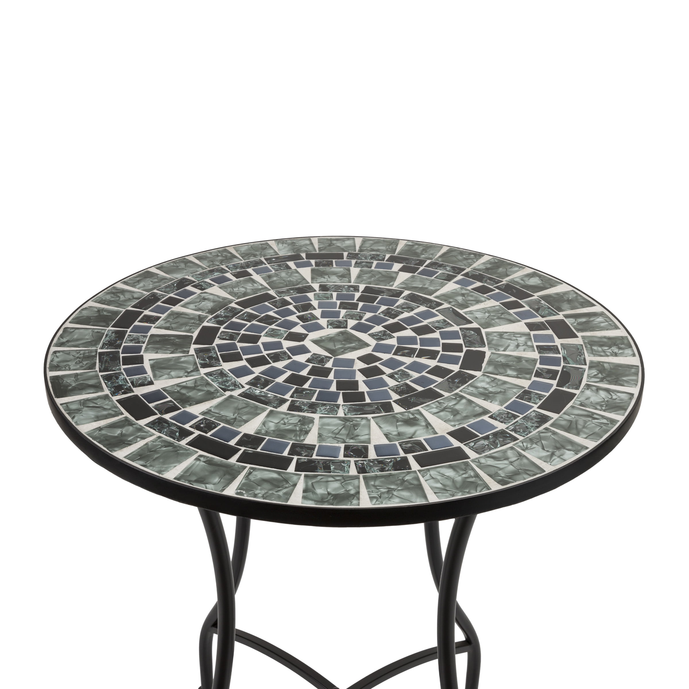 Alpine Corporation 3 Piece Metal Mosaic Tile Bistro Set Green