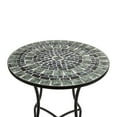 thumbnail image 6 of Alpine Corporation 3-Piece Metal Mosaic Tile Bistro Set, Green & Black, 6 of 16