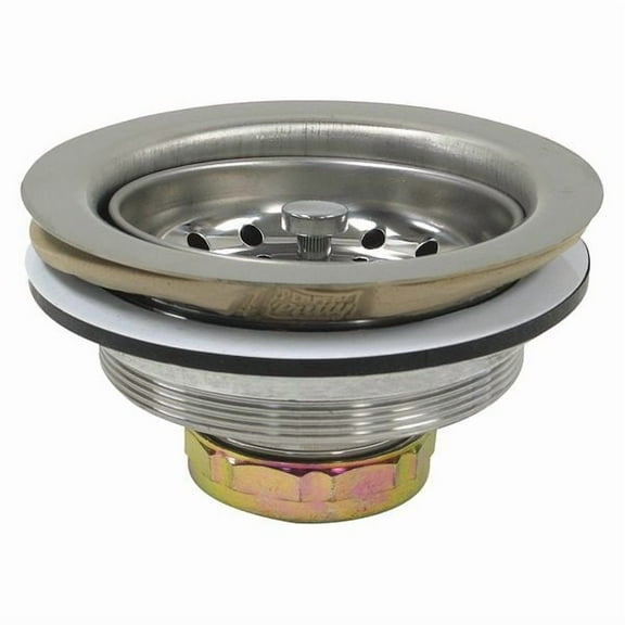 Perfect Putty Sink Drain,4 1/2 in Dia,SS 59-3110