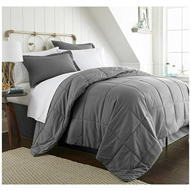 Soft Essentials Ensemble de Lit 8 Pcs ienjoy, TwinXL, Gray