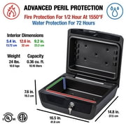 SentrySafe CHW30100 Fire-Resistant and Water-Resistant Safe Box with Key Lock, 0.36 Cu. ft.