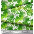 thumbnail image 2 of Soimoi White Cotton Duck Fabric Tropical Leaves Print Fabric by the Yard 42 Inch Wide, 2 of 3