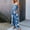 Blue, variant on Spaghetti Strap Bohemian Summer Jumpsuits For Women Tie Dye Pant Rompers Casual Loose Plus Size With Pockets Strapless Pant Rompers Women Women Jumpsuit Long Sleeve off Shoulder Romper Jumpsuit