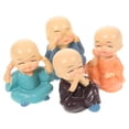 thumbnail image 4 of Shisuyan 4pcs Car Dashboard Monk Statue Small Buddha Statue Resin Small Monk Decors, 4 of 9
