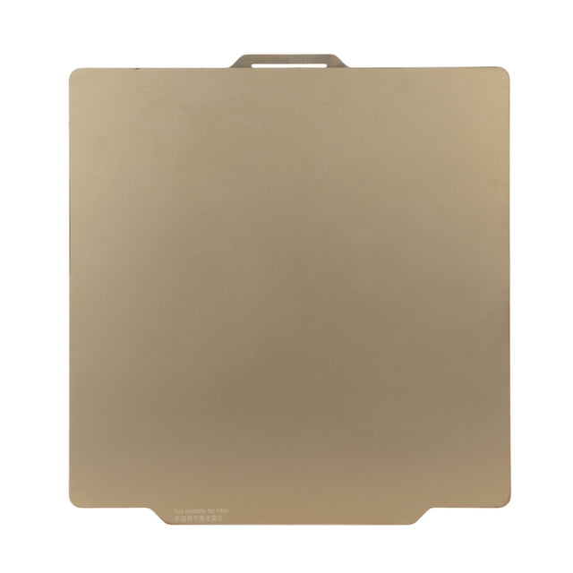 Placa de construcción para impresora 3D, placa de acero PEI suavizante en polvo dorado de 10,9 pulgadas de largo y 10,1 pulgadas de ancho para reemplazo Bambu X1/P1P