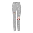 thumbnail image 4 of Pantalones largos de cintura alta con estampado de Navidad informal de moda para mujer Pompotops ulkah938457, 4 of 6