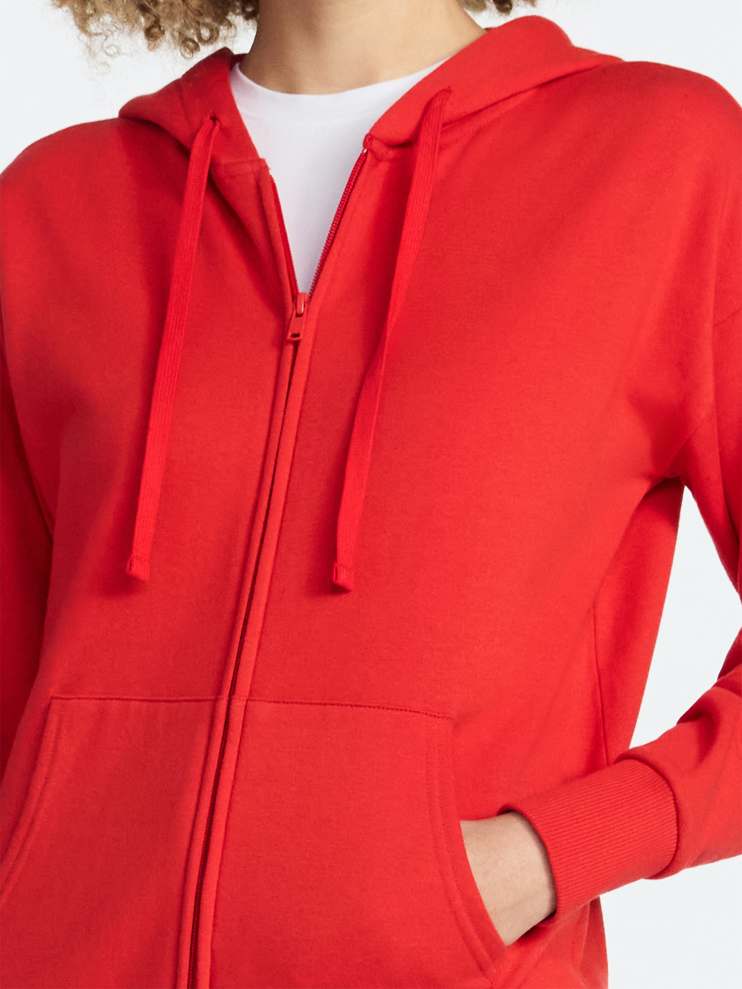Time and Tru Women's and Women’s Plus Zip Front Fleece Hoodie Jacket, Sizes XS-4X