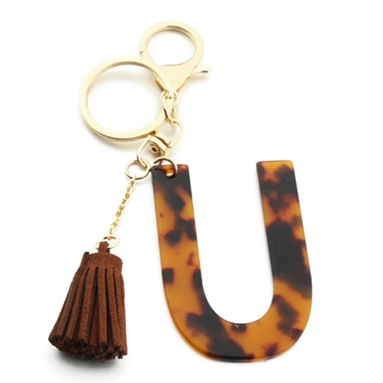 Large outlet initial keychain