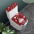 thumbnail image 2 of HELLHERO Elastic Fabric Toilet Lid Cover and Toilet Tank Lid Cover Round Toilet Lid Dust Cover Elastic Edge Universal Elastic Bottom Stretchy Fabric Soft for U-Shaped, 2 of 8