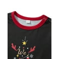 thumbnail image 5 of Christmas Family Pajamas Matching Set Letter Christmas Tree Print Long Sleeve Tops and Plaid Pants Sleepwear Nightwear, 5 of 9