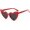 Red, variant on Heart Shaped Sunglasses for Women Eye Mod Style Retro Glasses