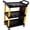 Black Yellow, variant on Red & Black 3-Tier Rolling Auto Detail Cart - With Bucket, Panel & Hooks, Storage Tool Cart for Detailers, Garage, Workshop & Repair Shop