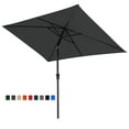 thumbnail image 5 of Wulful 6.5 ft Rectangular Outdoor Market Patio Umbrella, Gray, 5 of 6