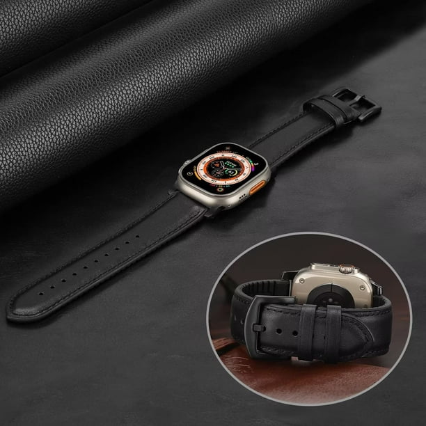 Leather silicone discount apple watch band