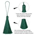 thumbnail image 3 of Uxcell 6.5" Silky Bookmark Tassels with Loop for DIY Craft Accessory, 8Pack Black Green, 3 of 5