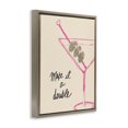 thumbnail image 4 of Stupell Industries Make It Double Martini Food & Beverage Painting Brown Floater Framed Canvas Art Print Wall Art, 17 x 21, 4 of 10