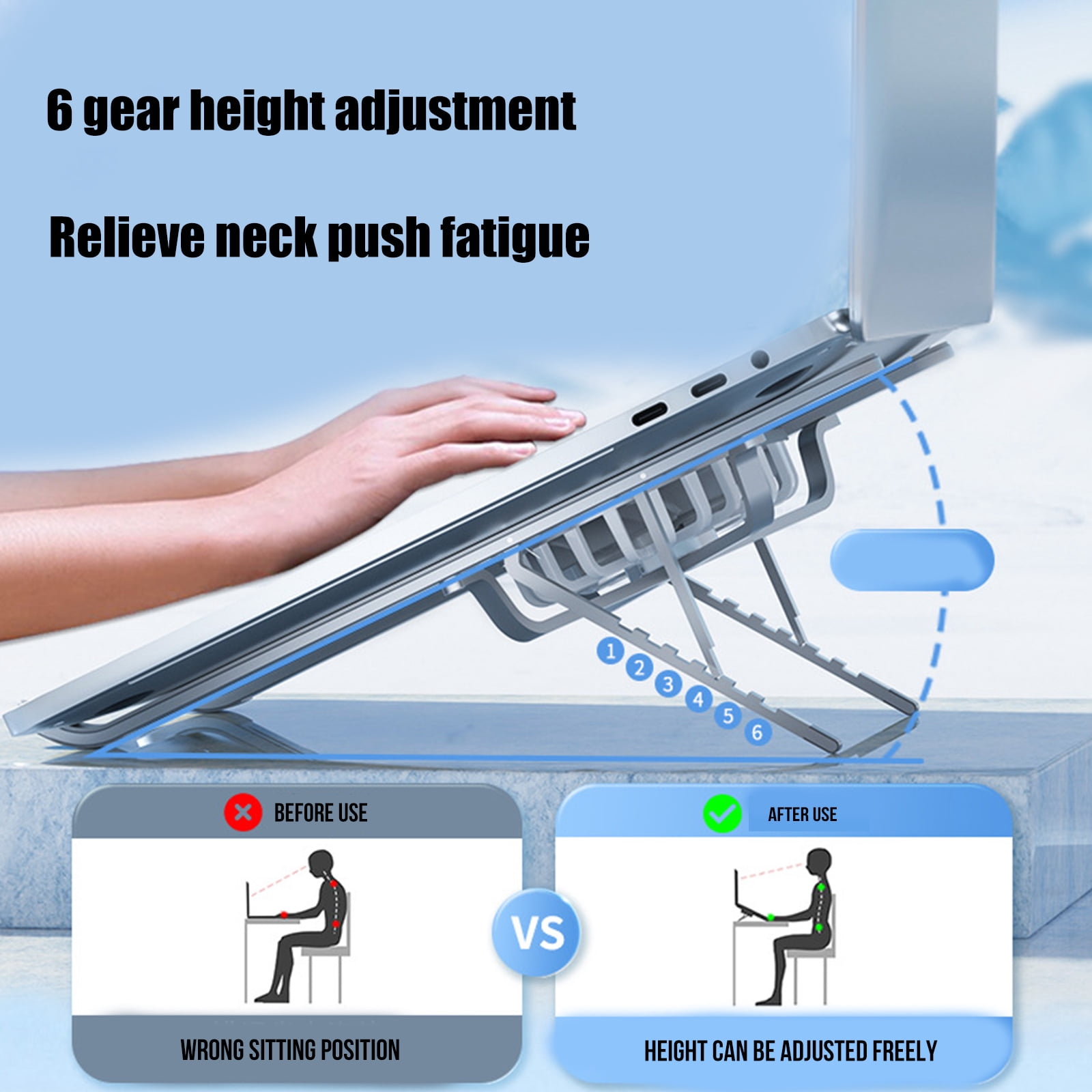 Versatile Laptop Coolers Stand Aluminum Notebook Support With Enhanced Cooling Notebook Holder for 13-21inch Laptop