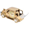 thumbnail image 2 of Reloj despertador con pantalla de esfera grande, portalápices multifuncional, modelo de coche Retro, reloj para niños, color dorado, 2 of 14