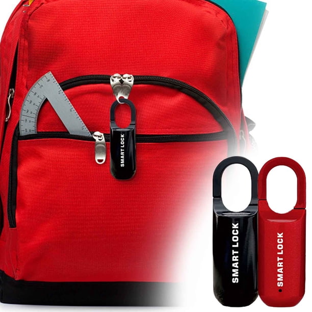 Candado de huellas dactilares recargable por USB | Cerradura inteligente pequeña para bolsas y maletines - desbloqueo rápido sin llave en 0.3 s | Acero inoxidable 304 | 365 días en modo espera