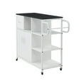 thumbnail image 4 of Pouseayar Kitch Storage Cabinet with Move Roller, White, 4 of 8