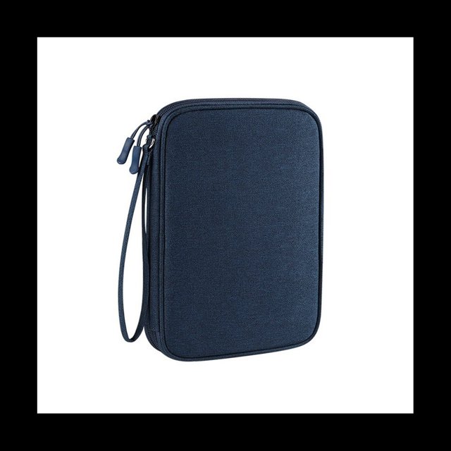 Organizador de Viaje para Dispositivos ElectróNicos, Estuche Organizador de Cables de Viaje, Bolsa Compacta para Accesorios ElectróNicos - Azul Marino