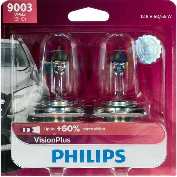 Philips Visionplus Headlight 9003, P43T-38, Clear, Always Change In Pairs!