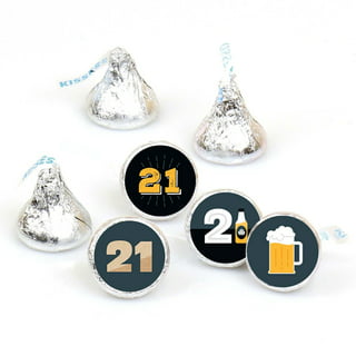 Big Dot of Happiness Cheers and Beers to 21 Years - Candy Bar Wrapper 21st  Birthday Party Favors - Set of 24 