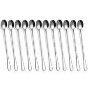 Sangdo Long Handle Spoons 12 Pcs 9" Stainless Steel Iced Tea Spoon Set for Mixing, Stirring, Coffee, Milkshake, Cold Drink