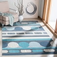 thumbnail image 2 of SAFAVIEH Orwell Dusko Abstract Area Rug, Grey/Aqua, 9' x 12', 2 of 8