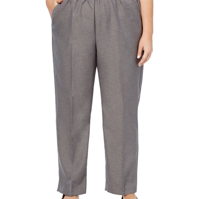 Pantalones de Salón casuales Alfred Dunner para mujer gris 18W