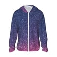 thumbnail image 1 of Disketp Violet Pailleté pour Hommes Protection Solaire Chandail à Capuchon Performance Manches Longues Pêche Extérieur Léger-TG, 1 of 7