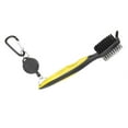 thumbnail image 4 of Cepillo limpiador multifuncional para palos de golf con cerdas dobles de nailon y acero, color amarillo, 4 of 8