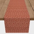 thumbnail image 3 of Creative Products Hand Drawn Aztec Squiggle Rust 16x90 Poly Twill Table Runner, 3 of 3