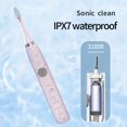 thumbnail image 5 of Byujiro Electric Toothbrush with 3 Brush Heads, 5 Cleaning Modes 20-speed Timer Toothbrush IPX7 -New, 5 of 7