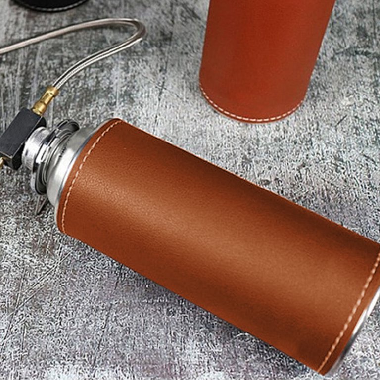 Kotyreds Gas Tank Protective Cover Long PU Leather Case Fuel Cylinder  Storage Container