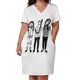 thumbnail image 3 of Ajr band-vestido holgado con bolsillos para mujer ropa de playa de manga larga de lujo con contorno negro para fiesta, 3 of 7