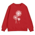thumbnail image 4 of Zshosam Sweatshirt Kids Girls Toddler Baby Girl Boy Sweatshirt Long Sleeve Crewneck Pullover Tops Fall Winter Outfits,Red 5 Years, 4 of 4