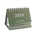 thumbnail image 2 of Liulin Small Desk Calendar 2026, 12 Months Standing Flip Desktop Calendar, Jan 2026 to Dec 2026, Mini Desk Calendar for Home Office School Supplies, Thick Paper, Twin-Wire Binding, 3.7" x 3", Green, 2 of 9